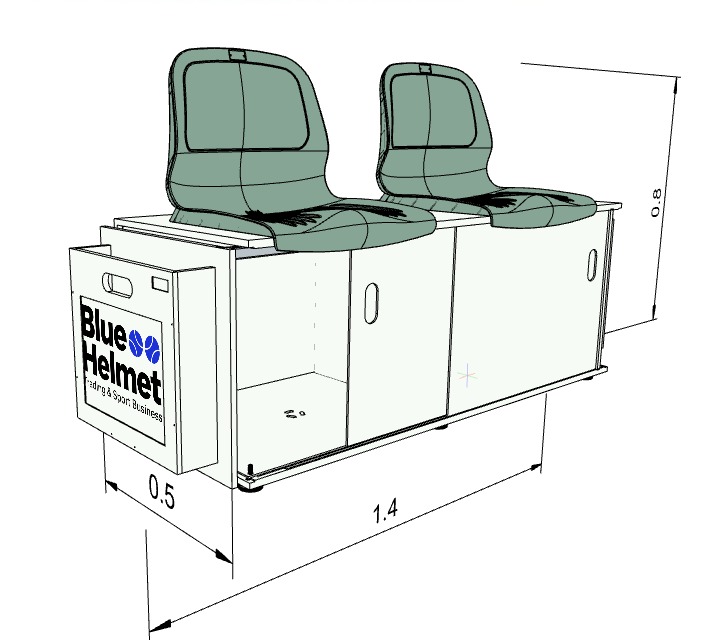 RacketBench banco padel 3d